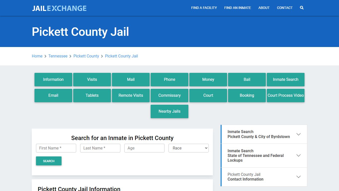 Pickett County Jail Roster Lookup, TN, Inmate Search